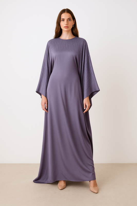 Rhinestone Butterfly Abaya