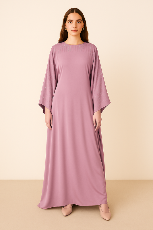 Rhinestone Butterfly Abaya