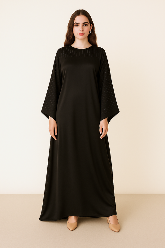 Rhinestone Butterfly Abaya