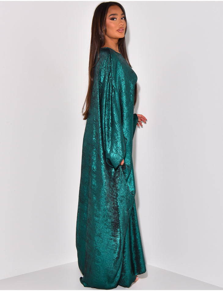 Luxury Butterfly Abaya Green - Nour Modesty