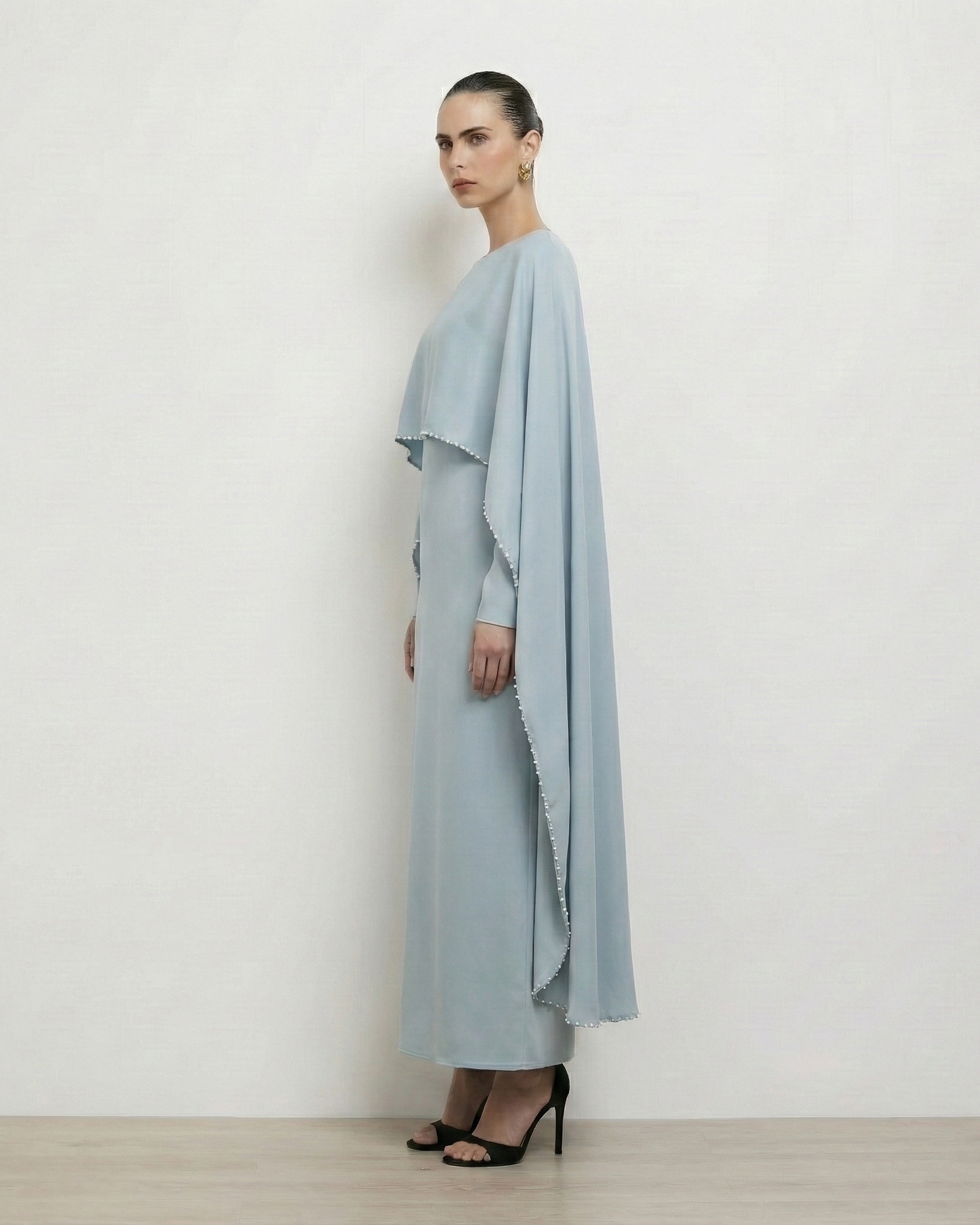 Shayla Modest Cape Dress
