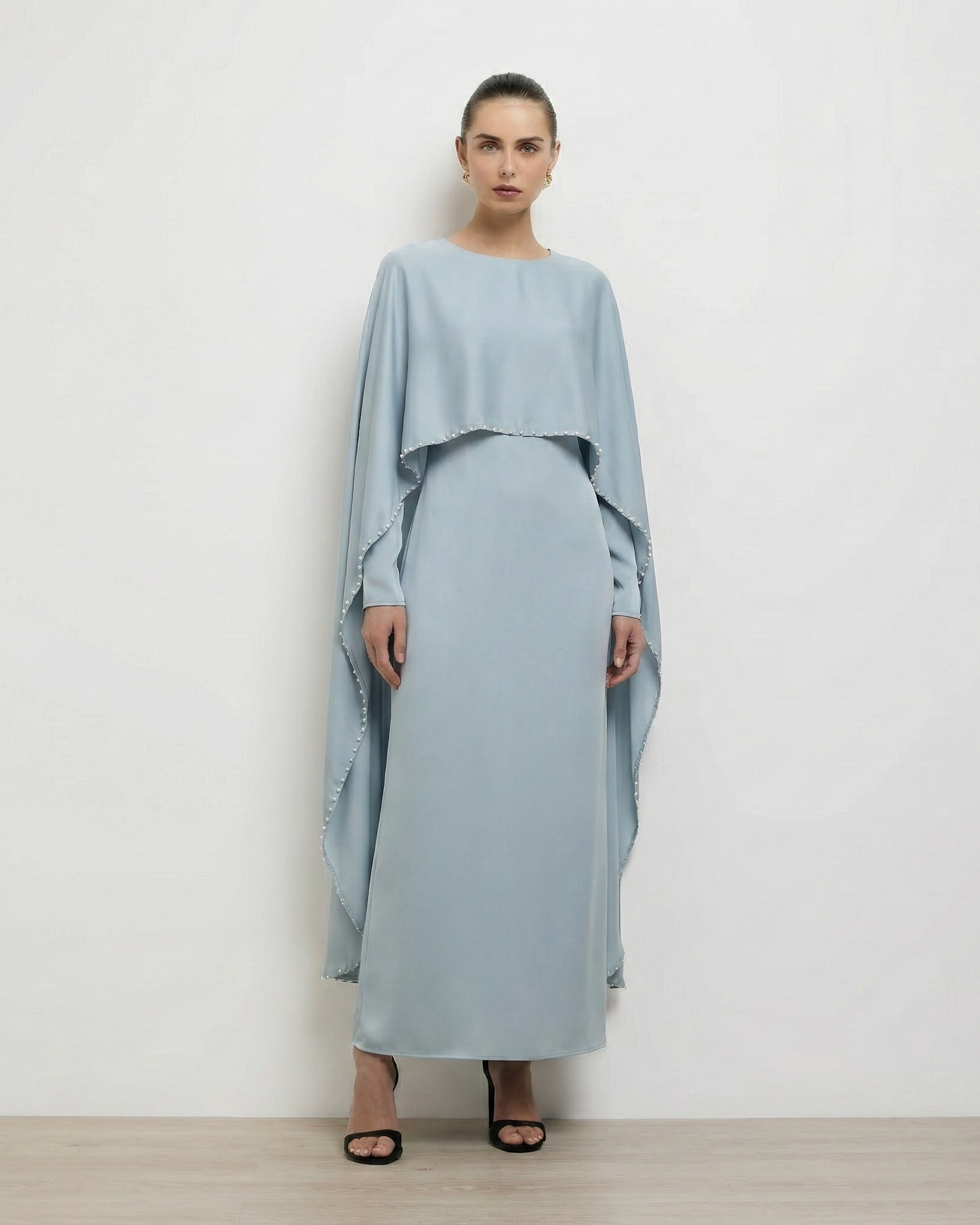 Shayla Modest Cape Dress