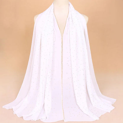 Rhinestone Luxury Hijab - Green - Nour Modesty