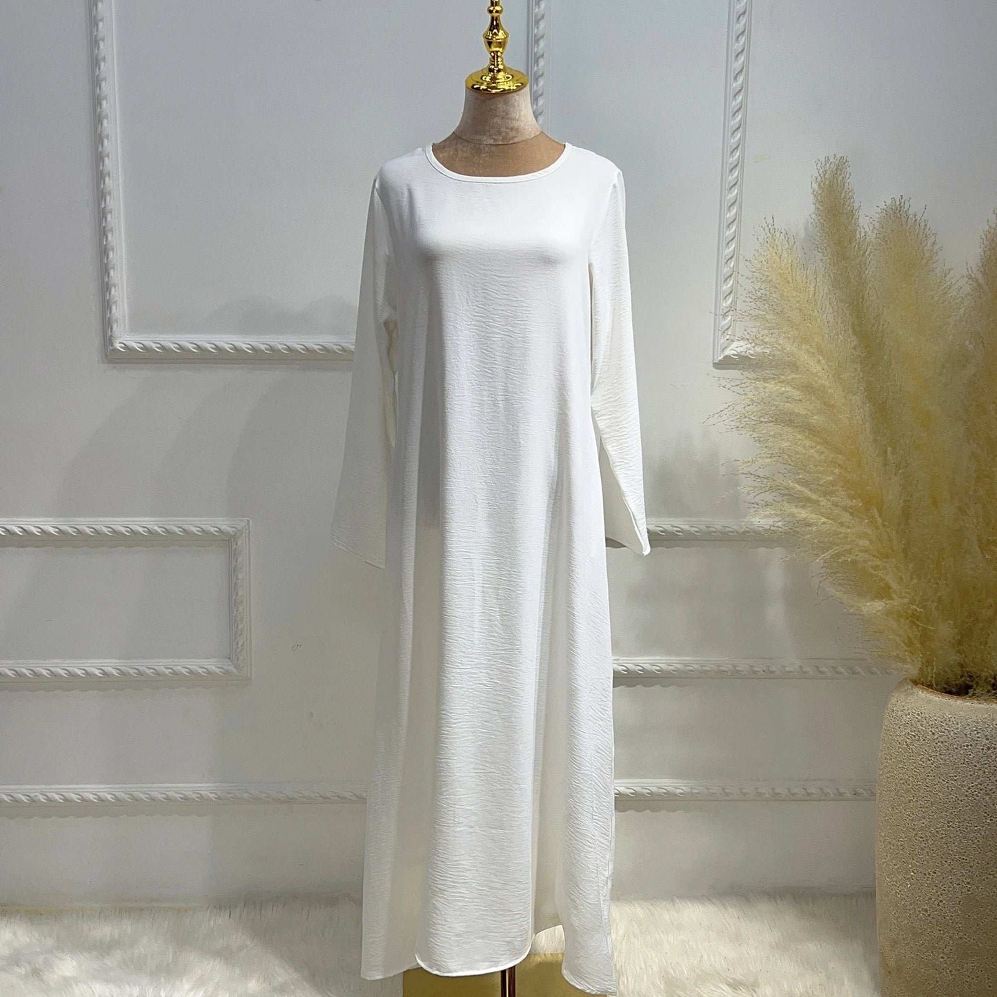 Abaya Inner Slip Dress - White