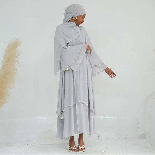 Celeste Luxury Abaya Set  - Turqoise - Nour Modesty