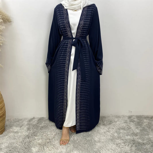 Luxury Rhinestone Open Abaya
