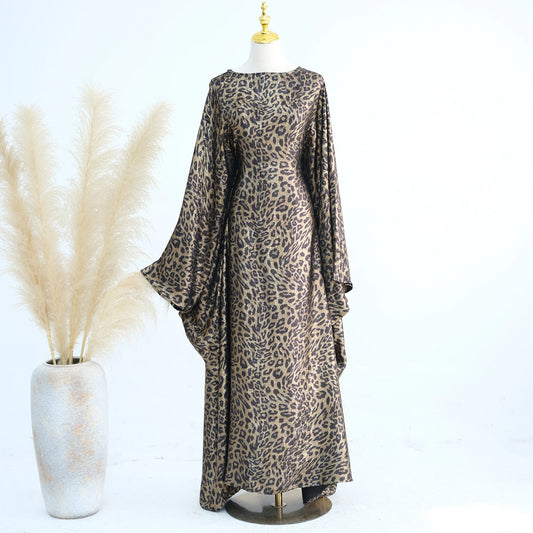 Leopard Print Butterfly Abaya