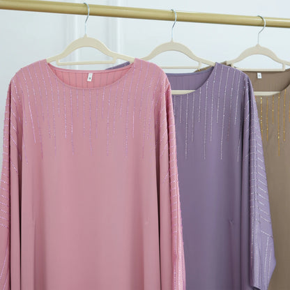 Rhinestone Butterfly Abaya
