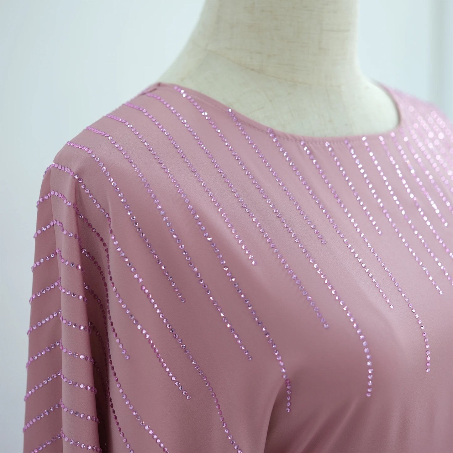 Rhinestone Butterfly Abaya