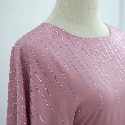 Rhinestone Butterfly Abaya