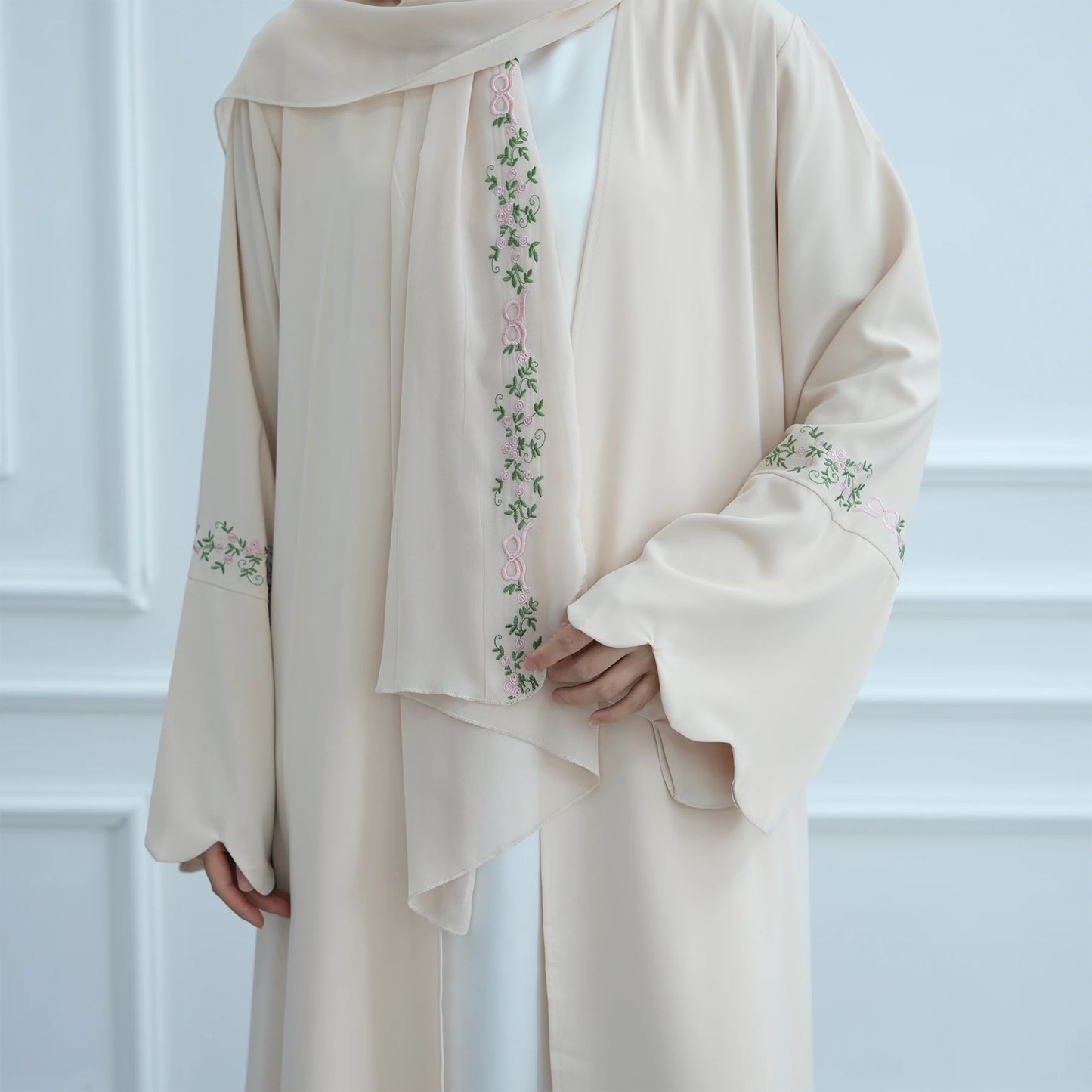 Green Abaya with Hijab Set
