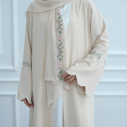 Green Abaya with Hijab Set
