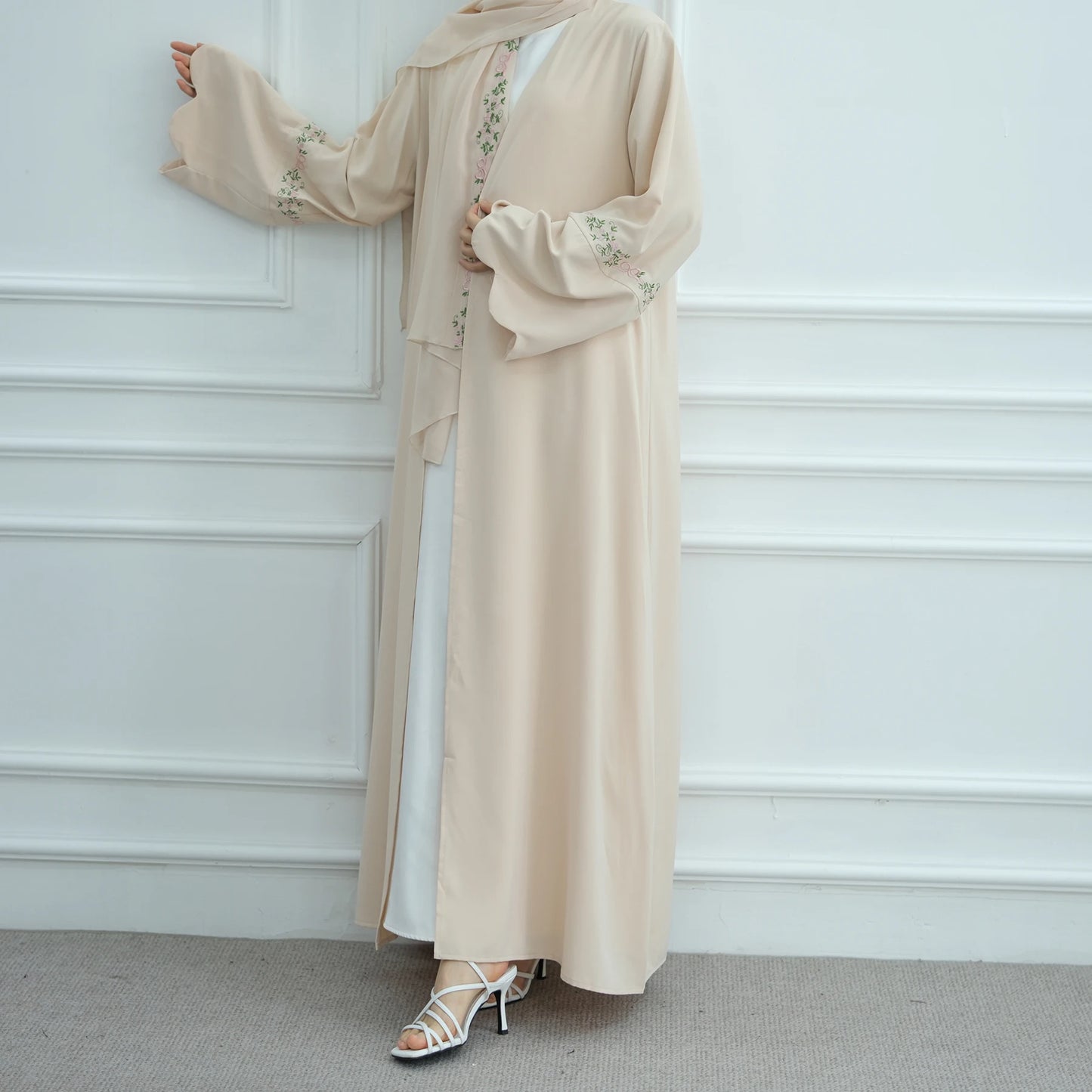 Green Abaya with Hijab Set
