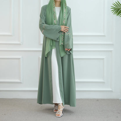 Green Abaya with Hijab Set
