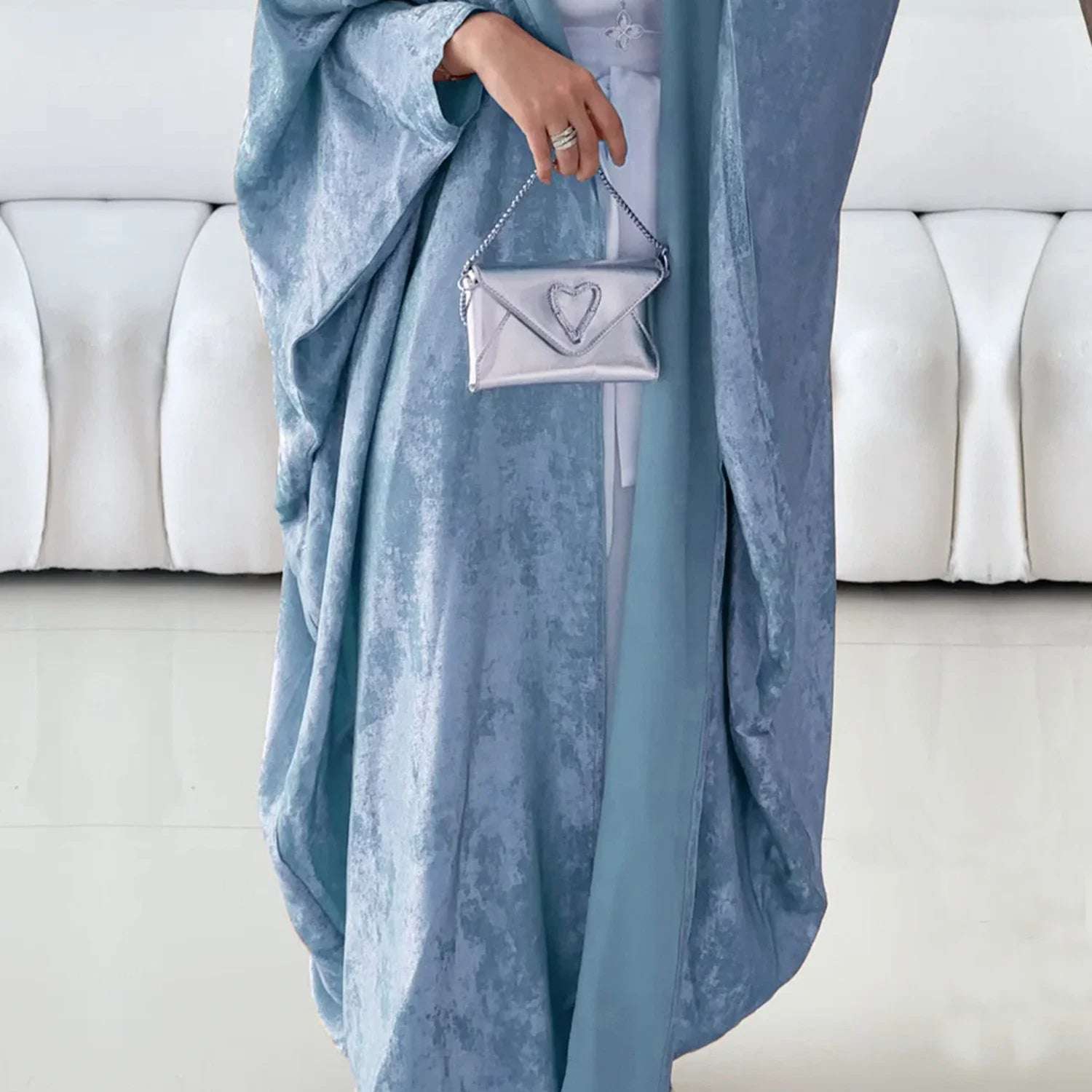 Elegant Open Abaya - Pink