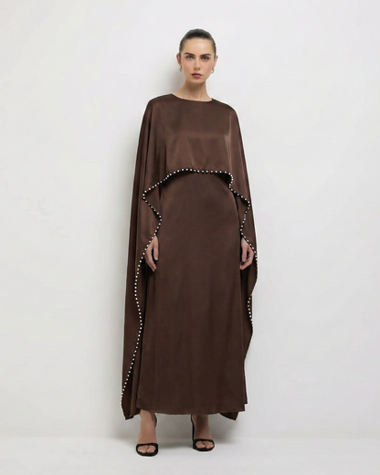 Shayla Modest Cape Dress