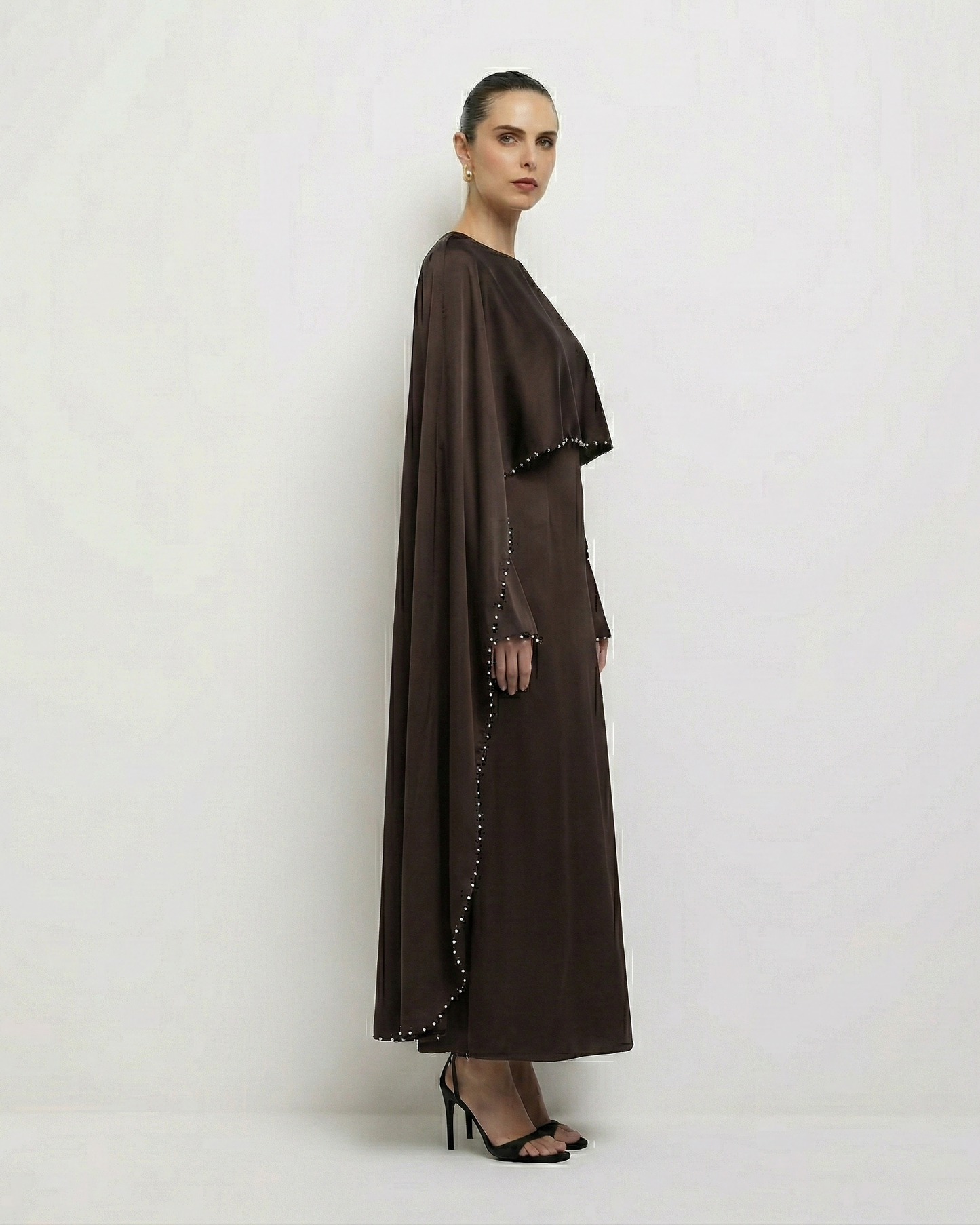 Shayla Modest Cape Dress