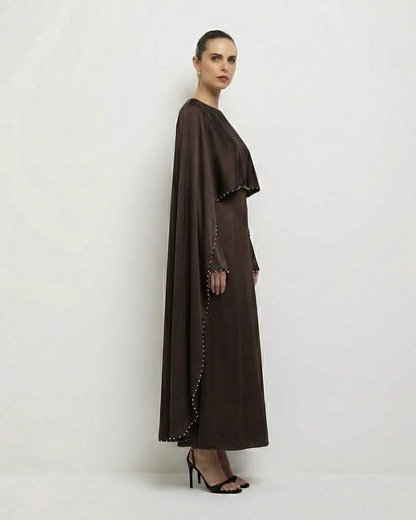 Shayla Modest Cape Dress