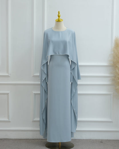 Shayla Modest Cape Dress