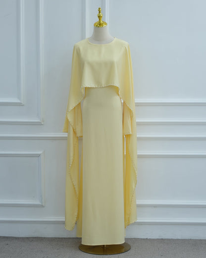Shayla Modest Cape Dress