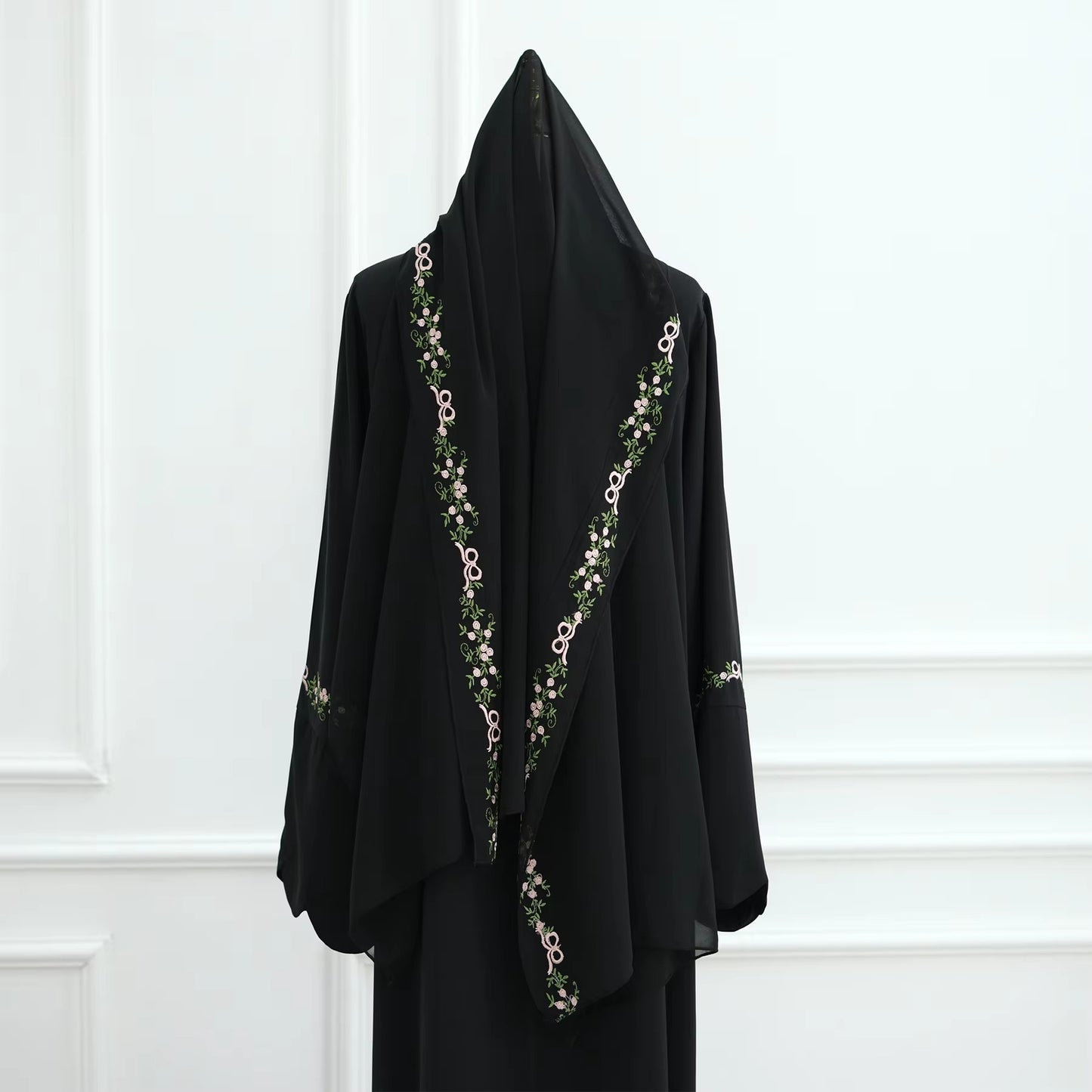 Green Abaya with Hijab Set