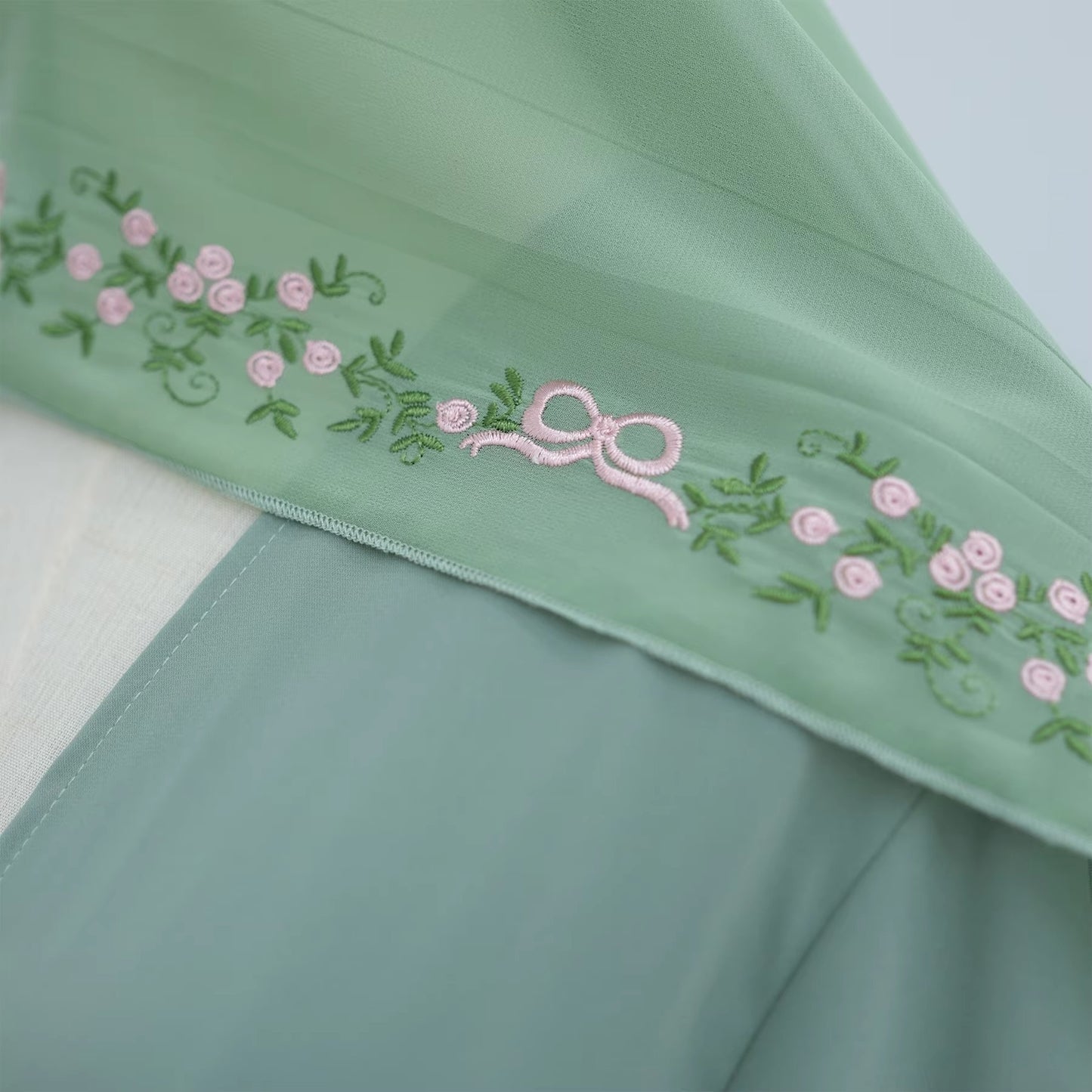 Green Abaya with Hijab Set
