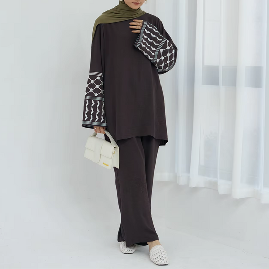 Keffiyeh Modest Co-Ord Sæt