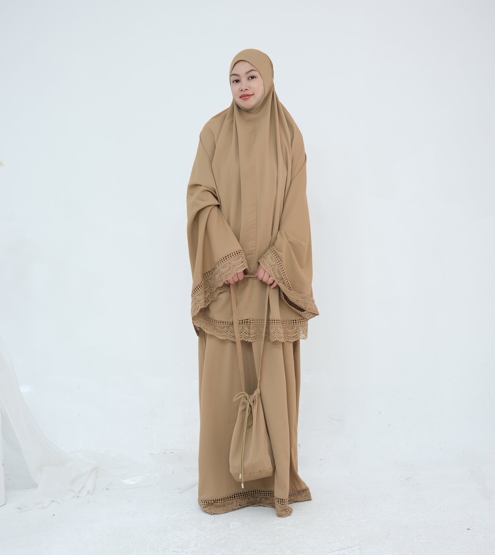 Prayer Abaya Jilbab Set - Purple - Nour Modesty