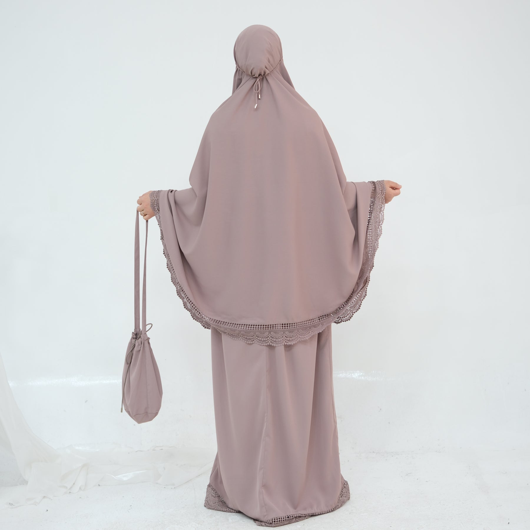 Prayer Abaya Jilbab Set - Purple - Nour Modesty