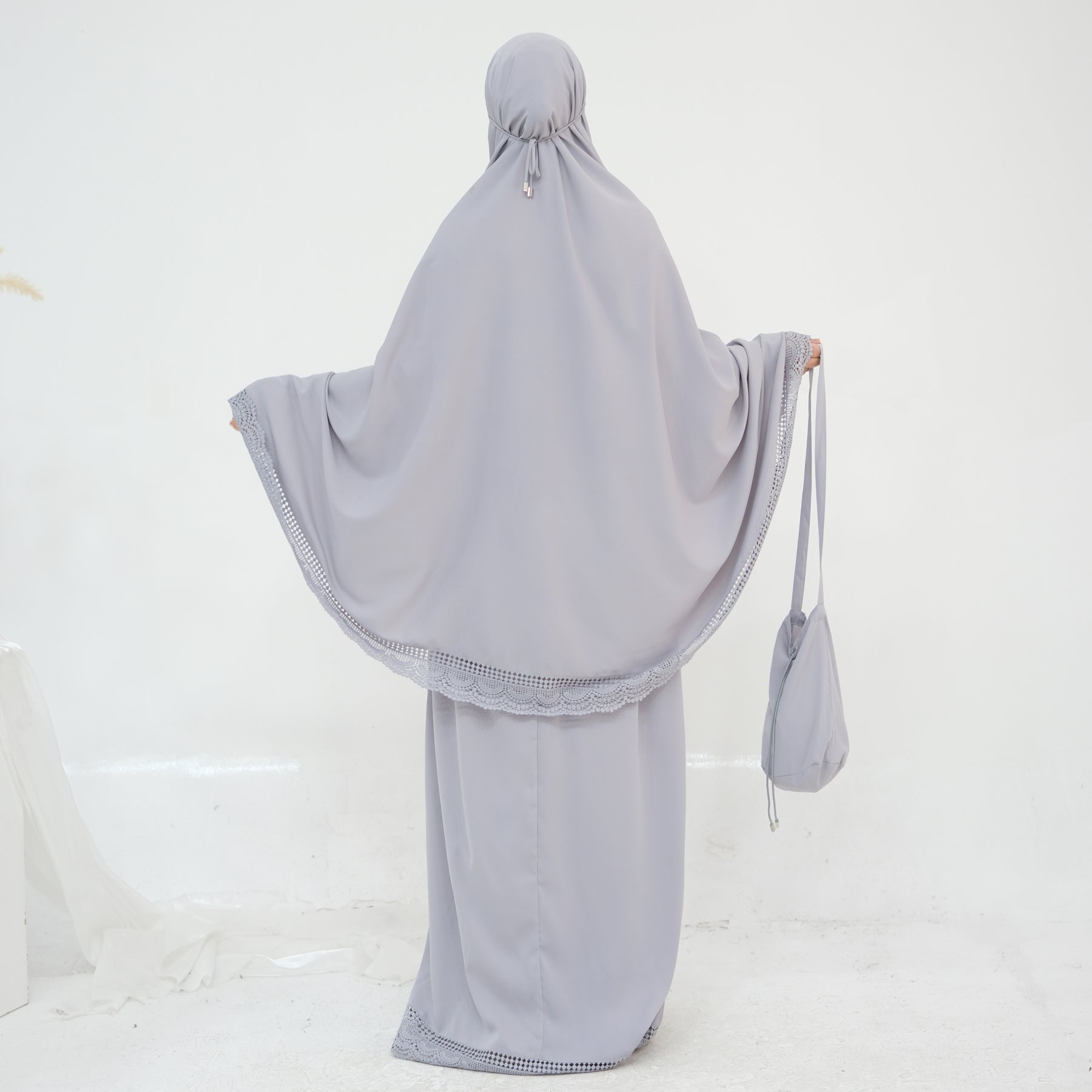 Prayer Abaya Jilbab Set - Purple - Nour Modesty