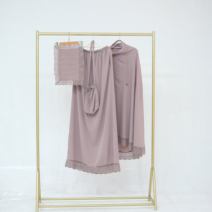 Prayer Abaya Jilbab Set - Purple - Nour Modesty