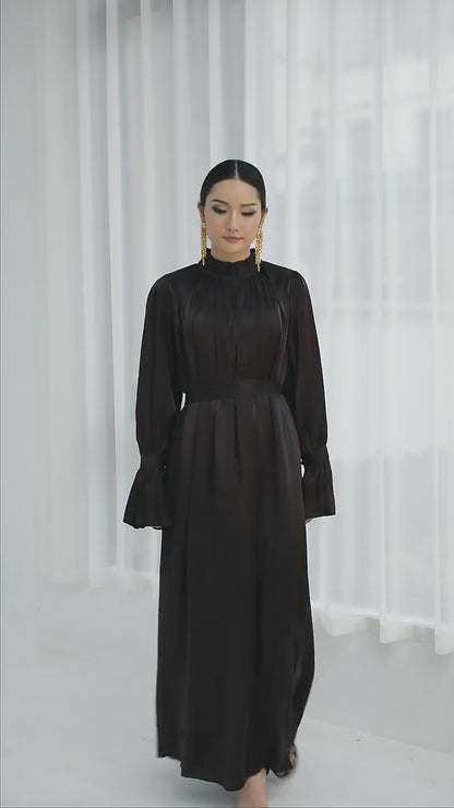 Luxury Modest Dress - Lumière Brown
