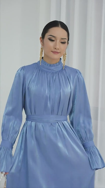 Luksus Modest Dress - Lumière Blue