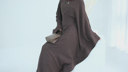 Linen Butterfly Abaya