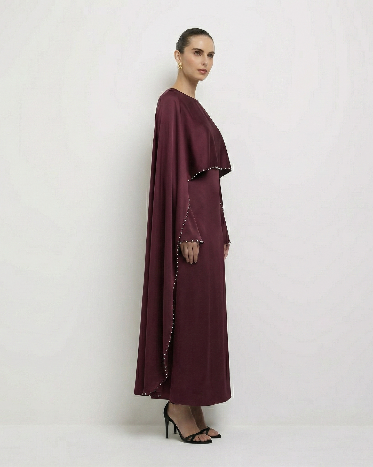 Shayla Modest Cape Dress