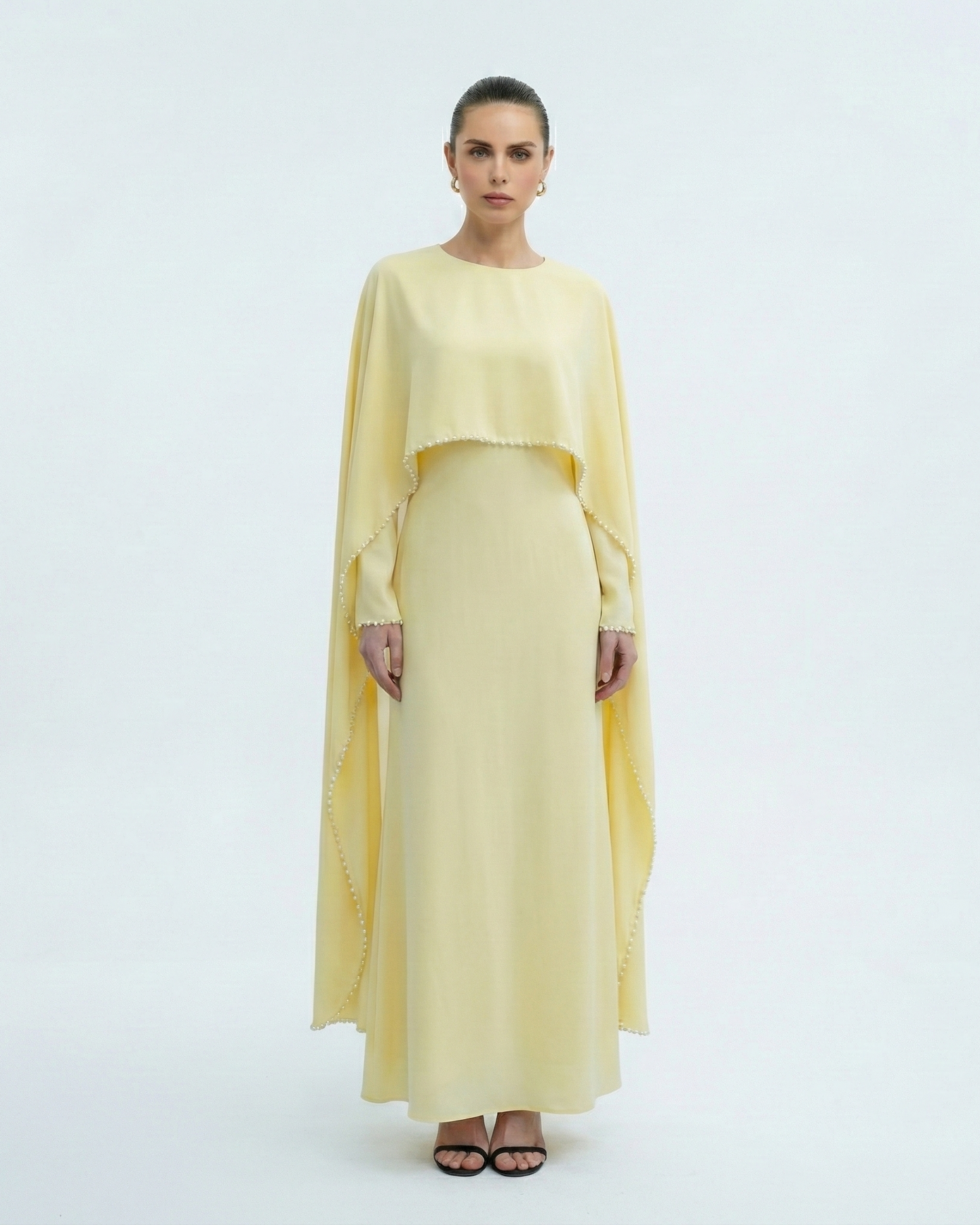 Shayla Modest Cape Dress