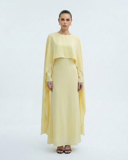 Shayla Modest Cape Dress